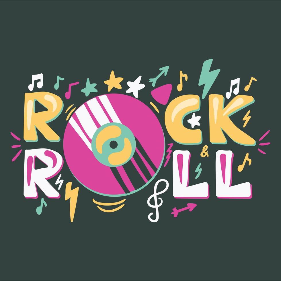 Retro Rock n Roll Label vector
