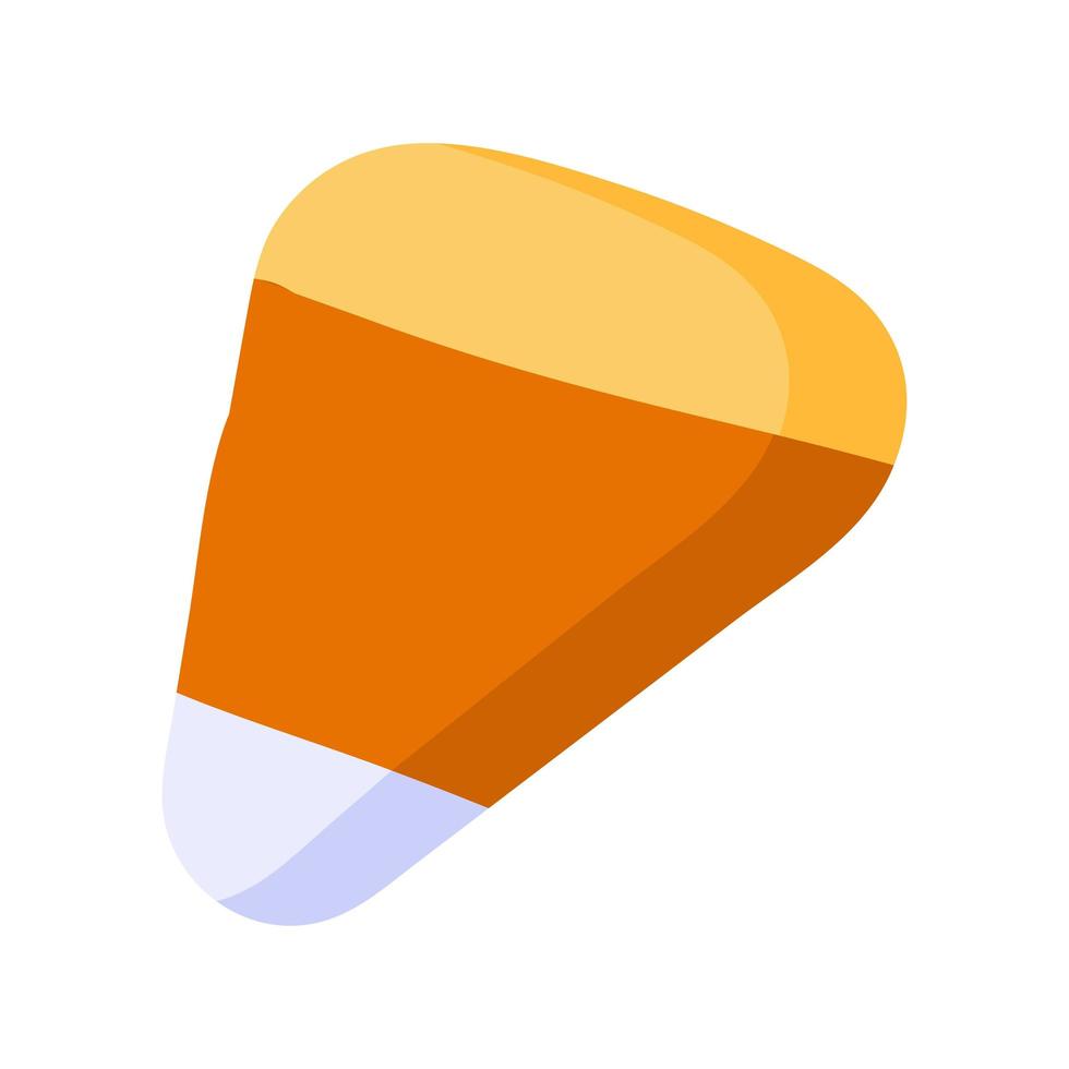 Halloween candy corn icon isolated on white vector