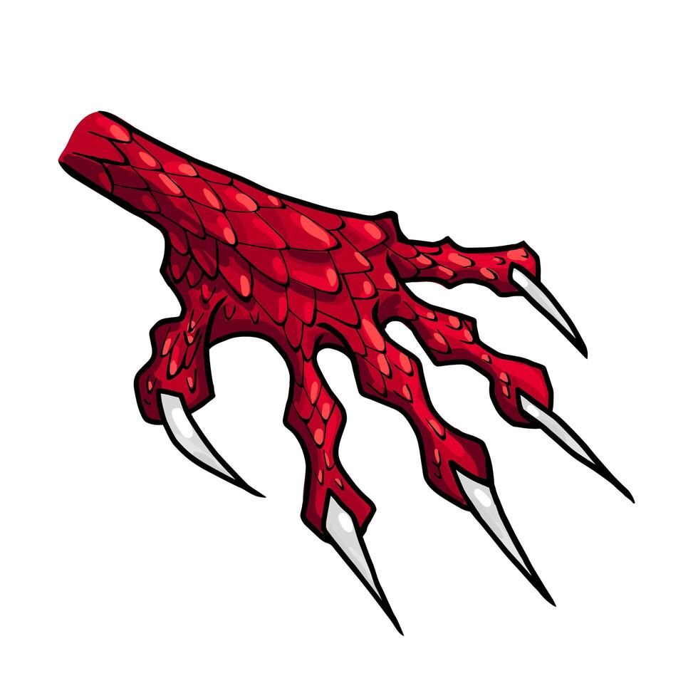 Dragon or monster paw vector