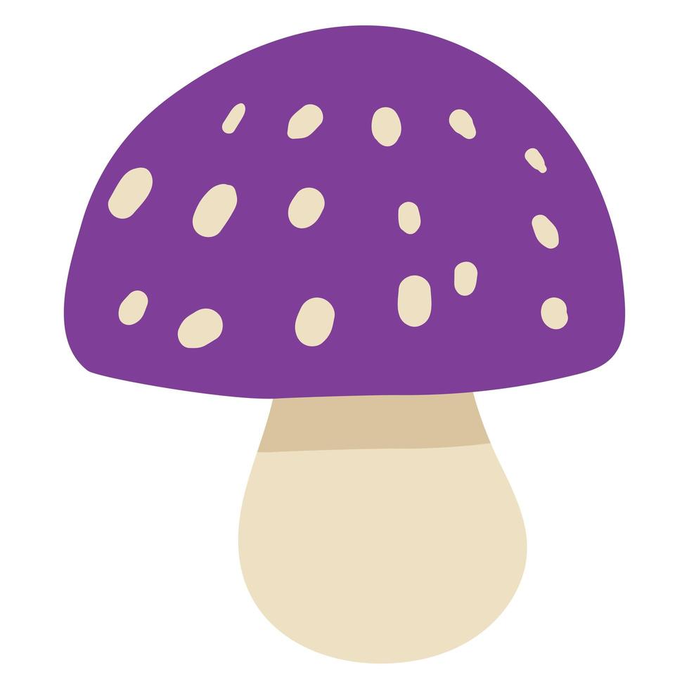 Mushroom for Halloween party decor. Isolated icon vector