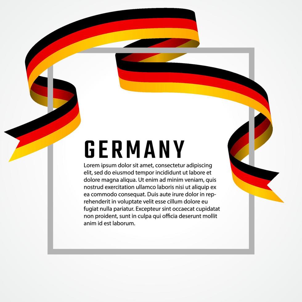 ribbon shape germany flag background template vector