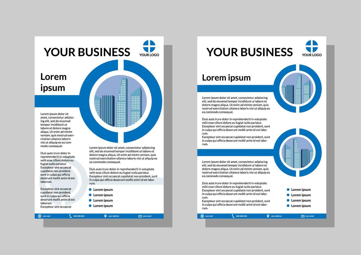 plantilla de volante de negocios en tamaño a4. folletos para empresas. folleto simple vector