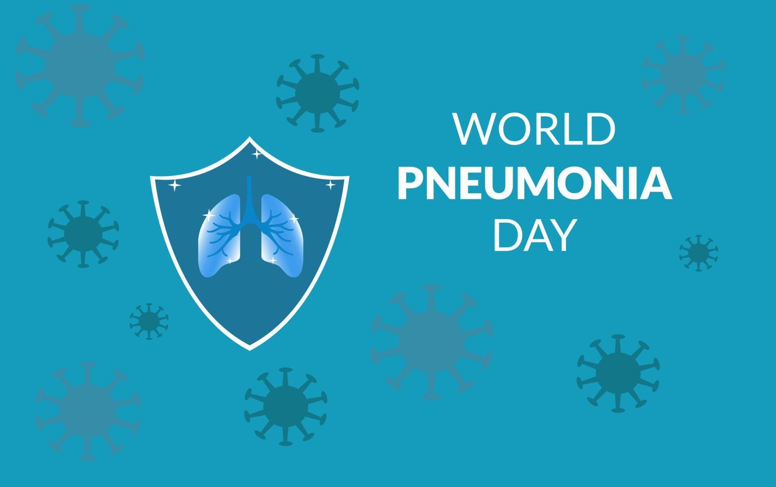 día mundial de la neumonía. pulmones limpios y libres de virus e infecciones vector