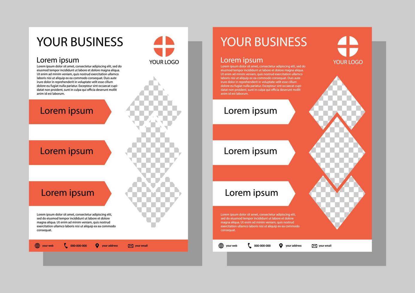 business flyer template in a4 size. brochure for business vector