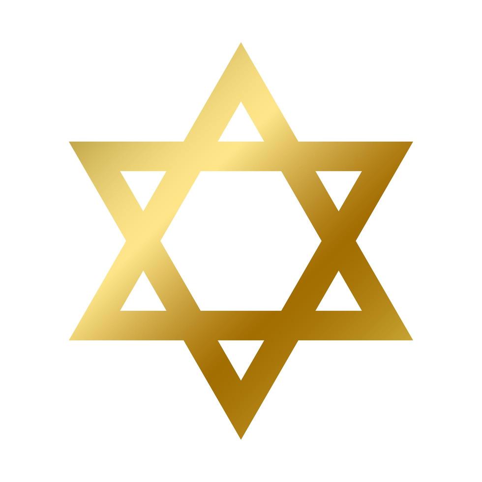 David star symbol isolated judaism sign outline vector