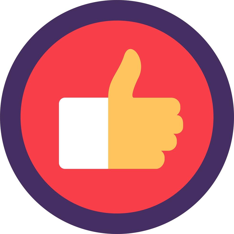 Thumb Up Flat Icon, Like It Sign Vector