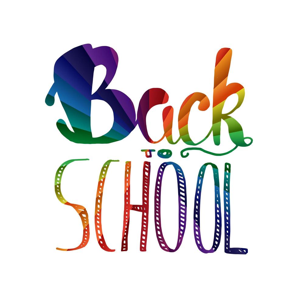 Back To School Lettering vector