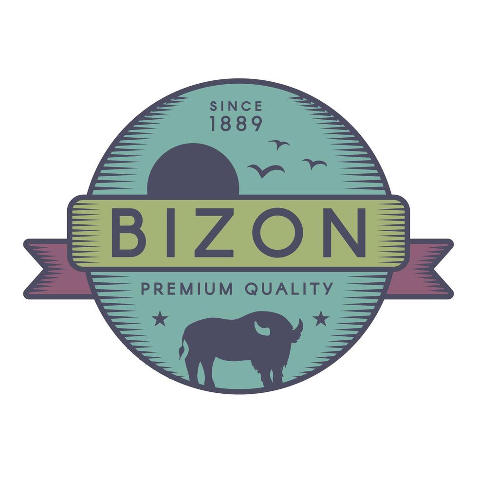 Bizon vector logo template