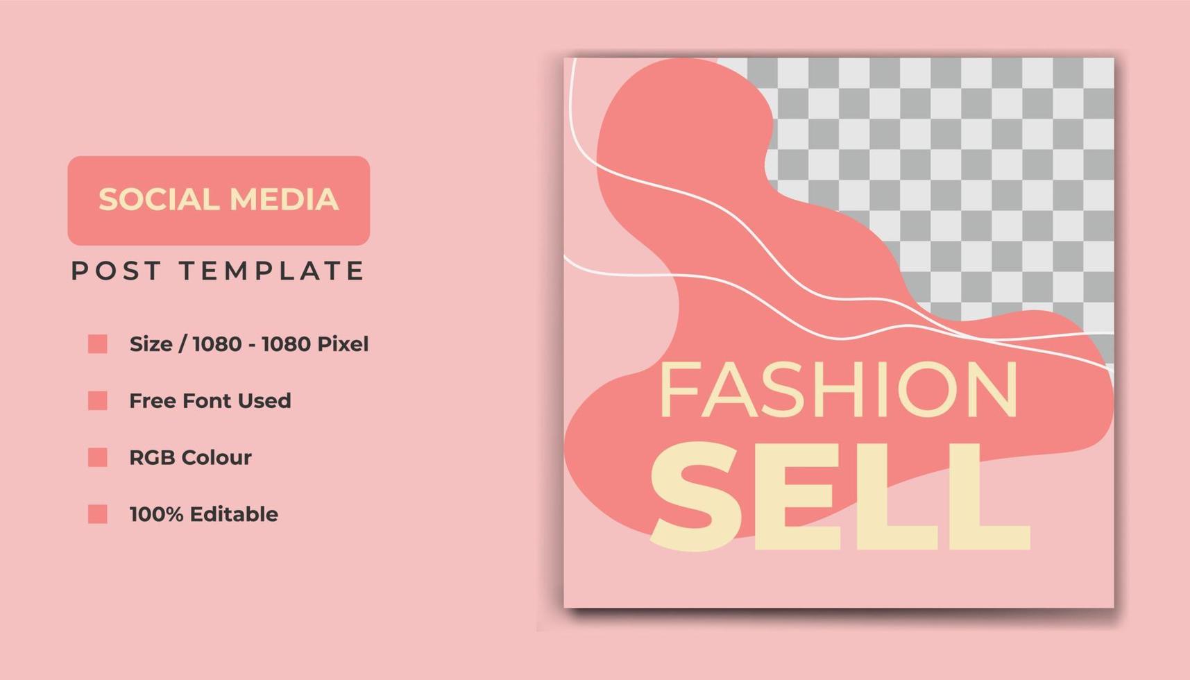 Fashion social media template banner design. vector