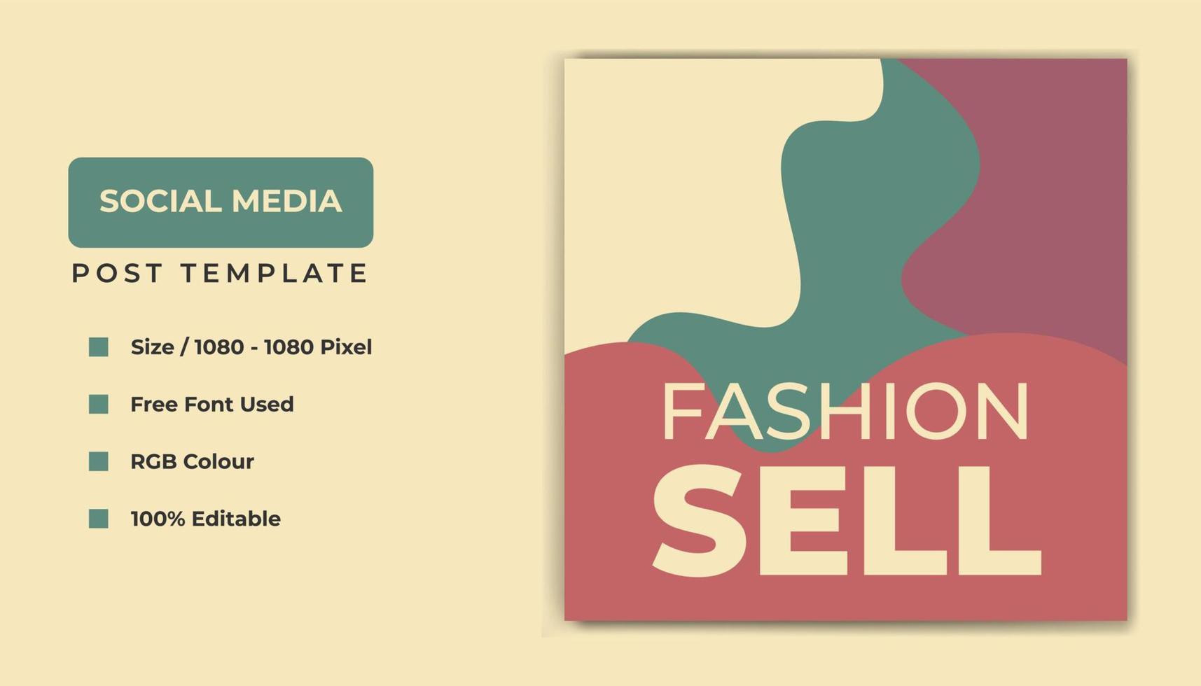 Fashion social media template banner design. vector