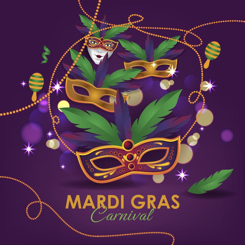 Mardi Gras Carnival Background vector