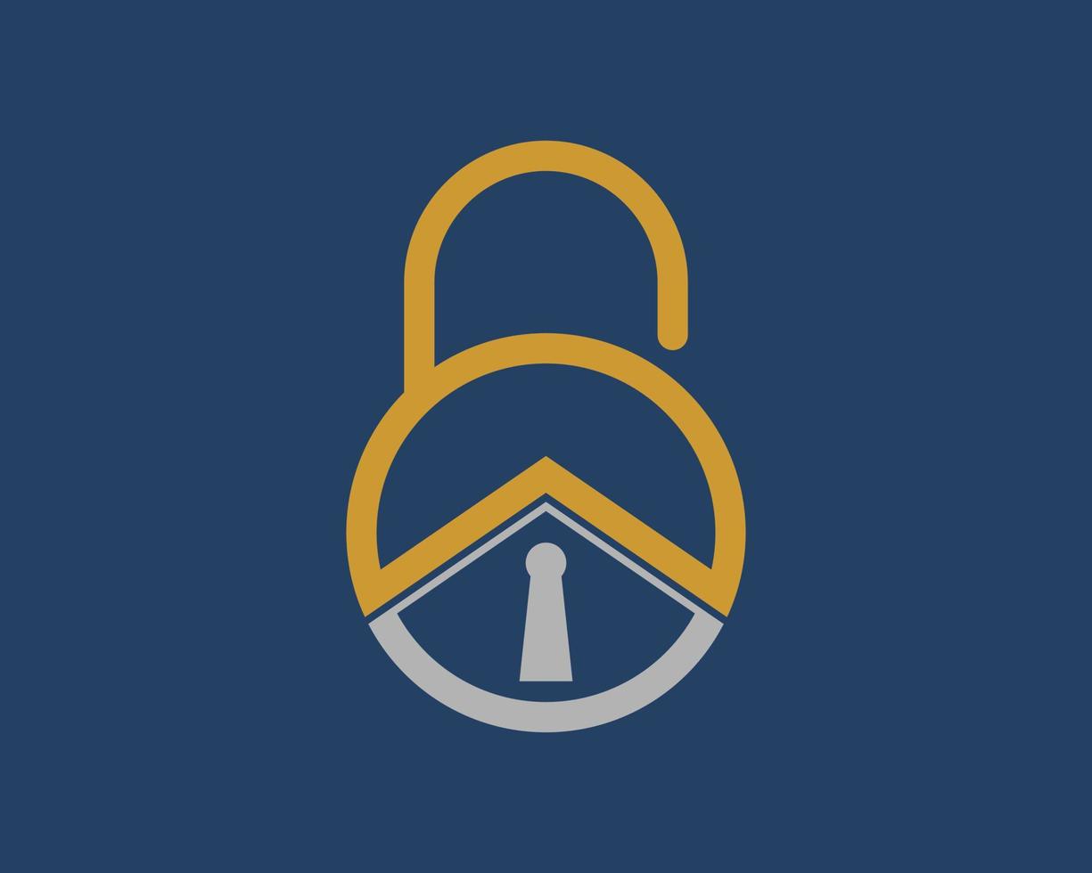 Simple padlock with keyhole inside vector