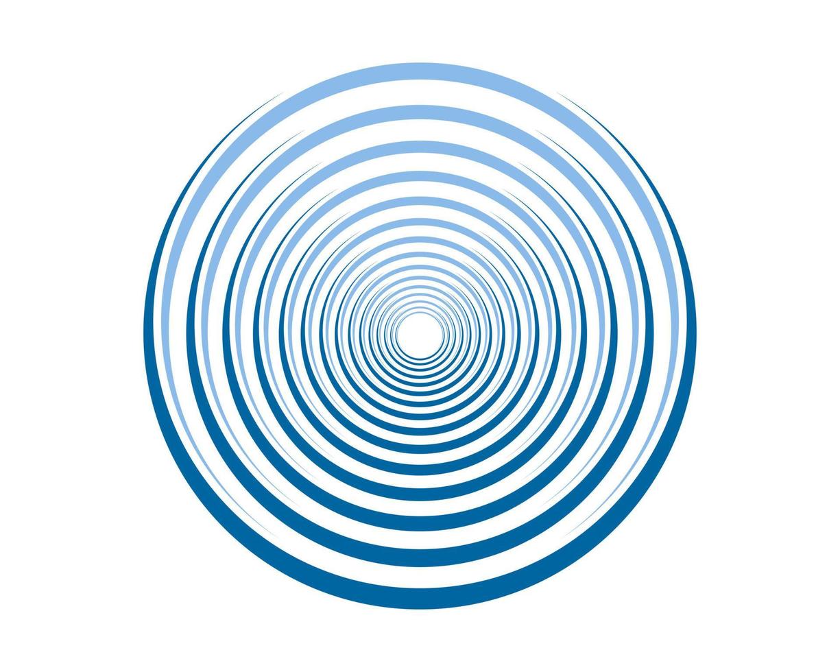 Ripple effect with circular blue vector