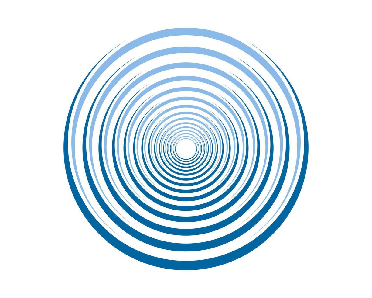 efecto ondulado con azul circular vector