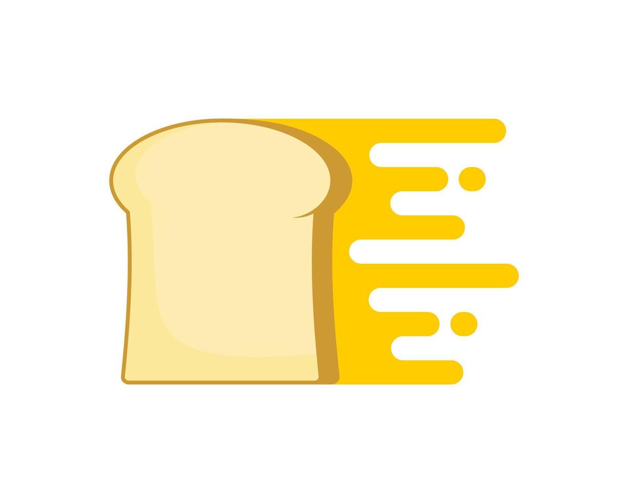 Bread with pineapple jam effect logo vector