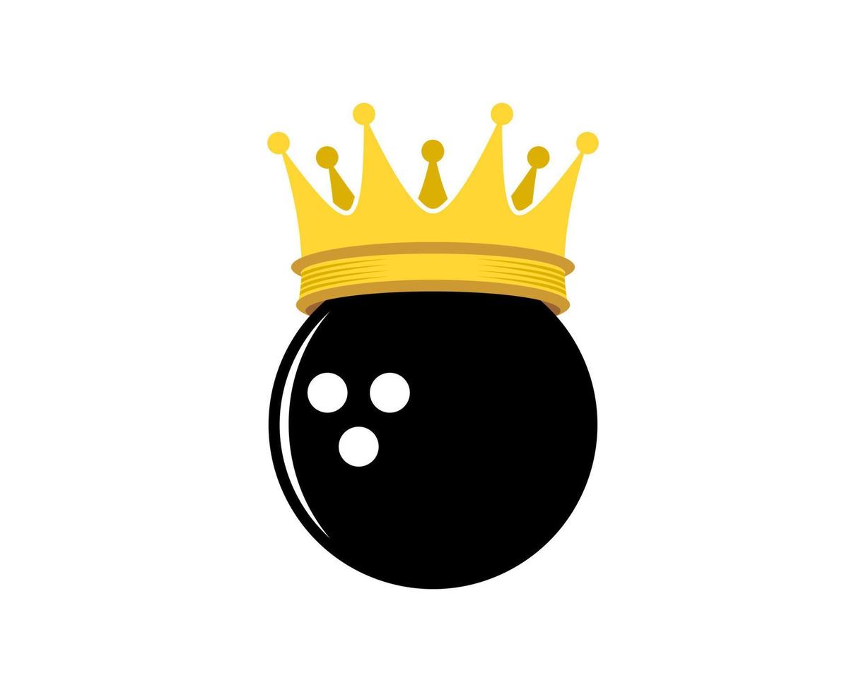 Bowling ball king with crown on top vector