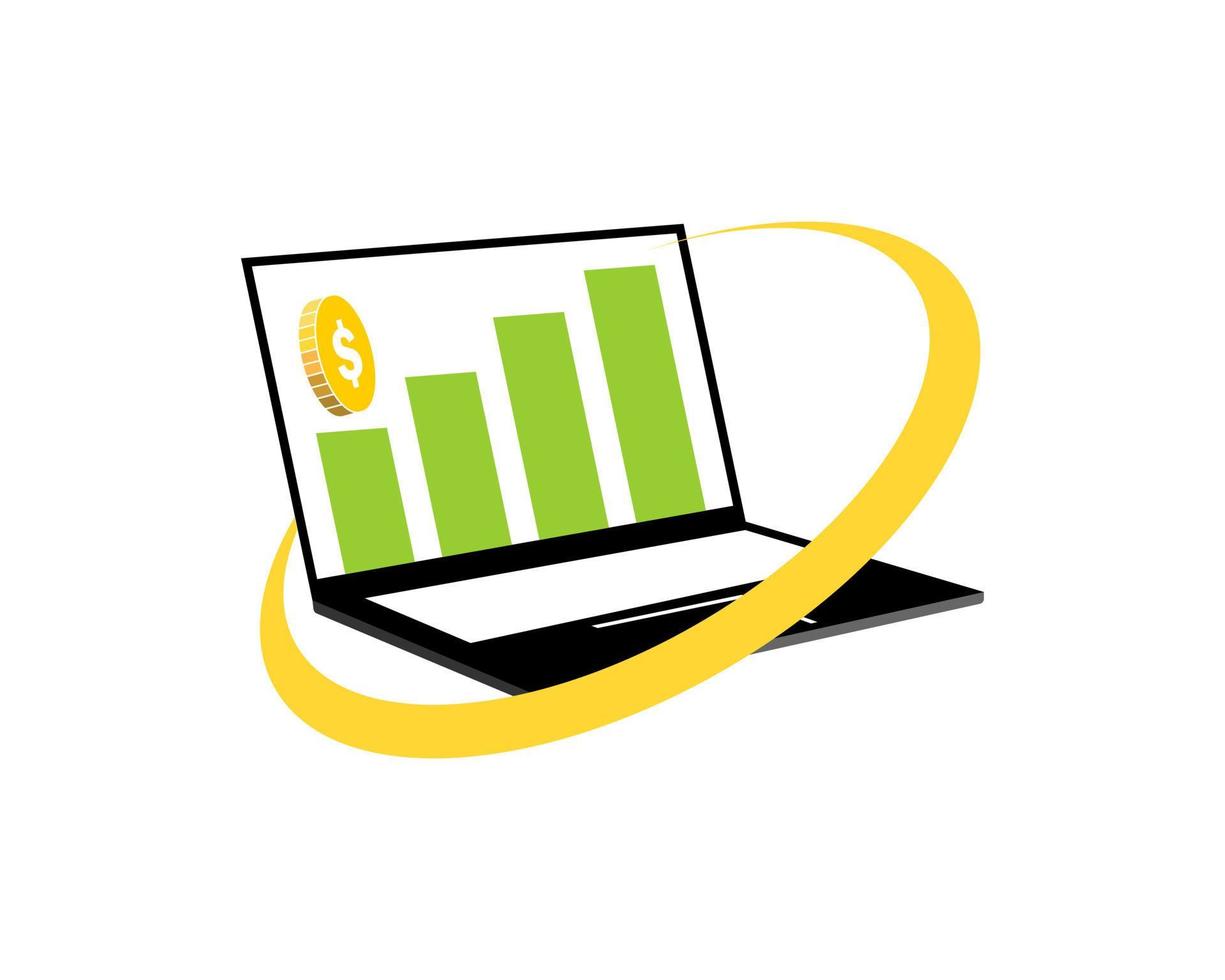 Accounting statistic financial profit logo vector