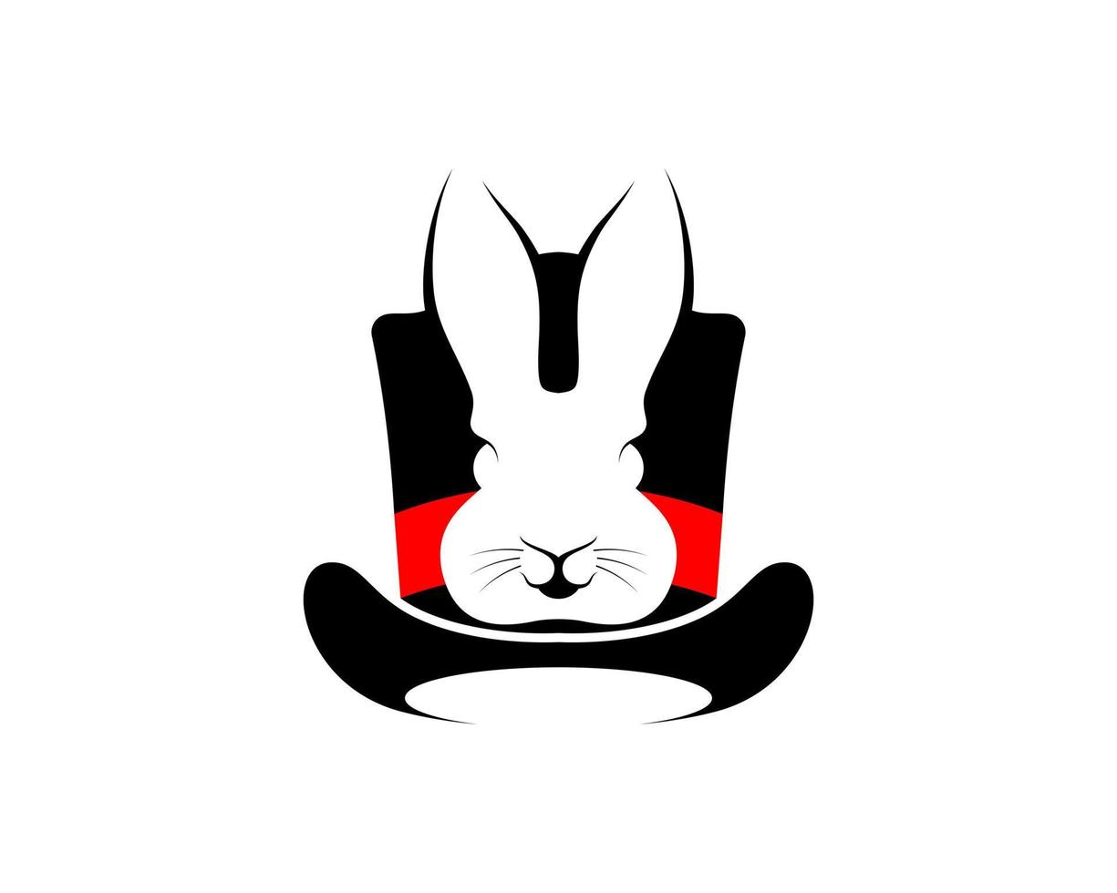 Magical hat with rabbit head inside vector