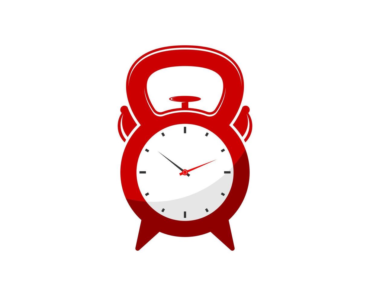 Gym kettle bell with alarm clock inside 4820718 Vector Art at Vecteezy