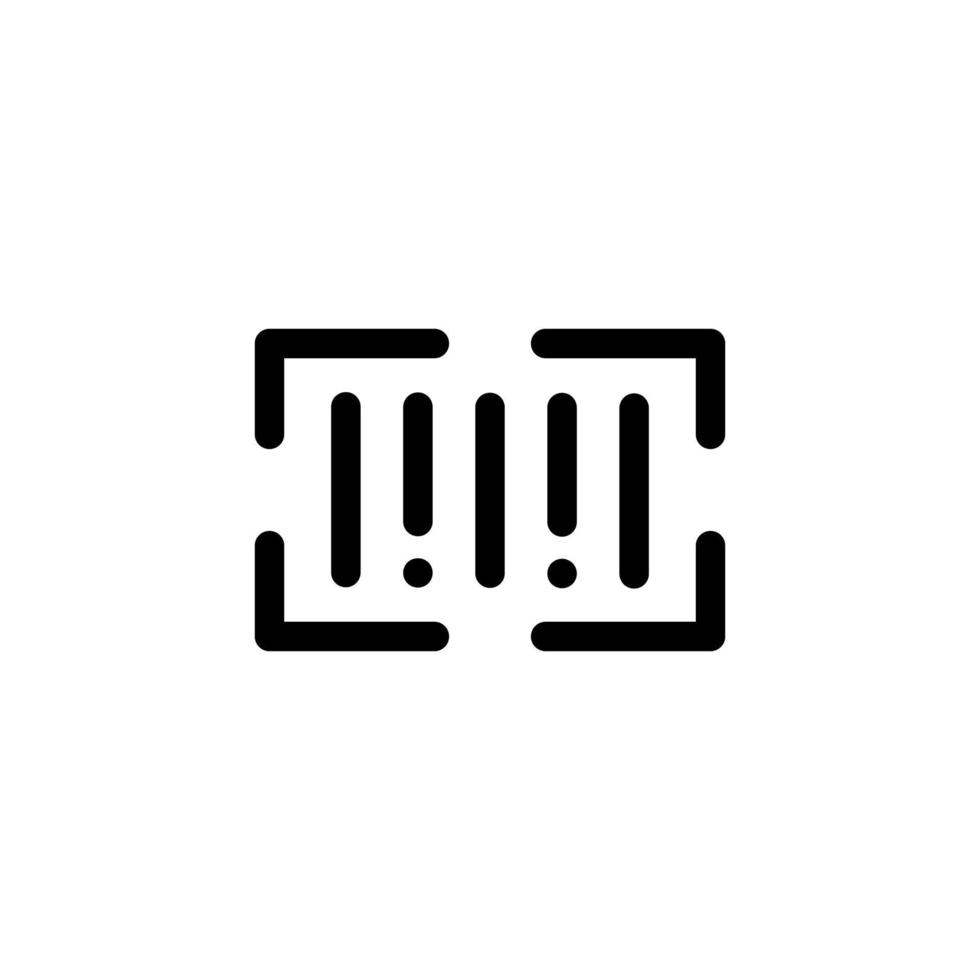 icono de código de barras diseño vector símbolo producto, código, escáner, escaneo para comercio electrónico