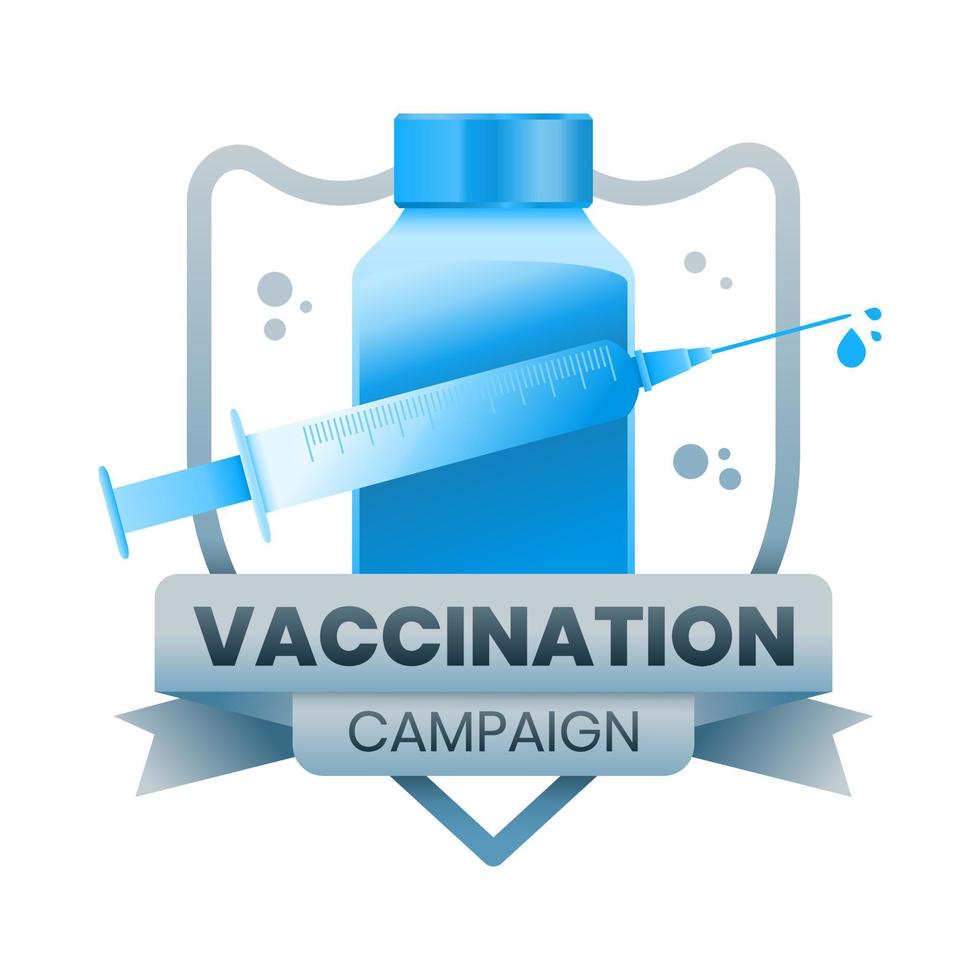 vaccination campaign for covid-19 or dangerous diseases illustration vector