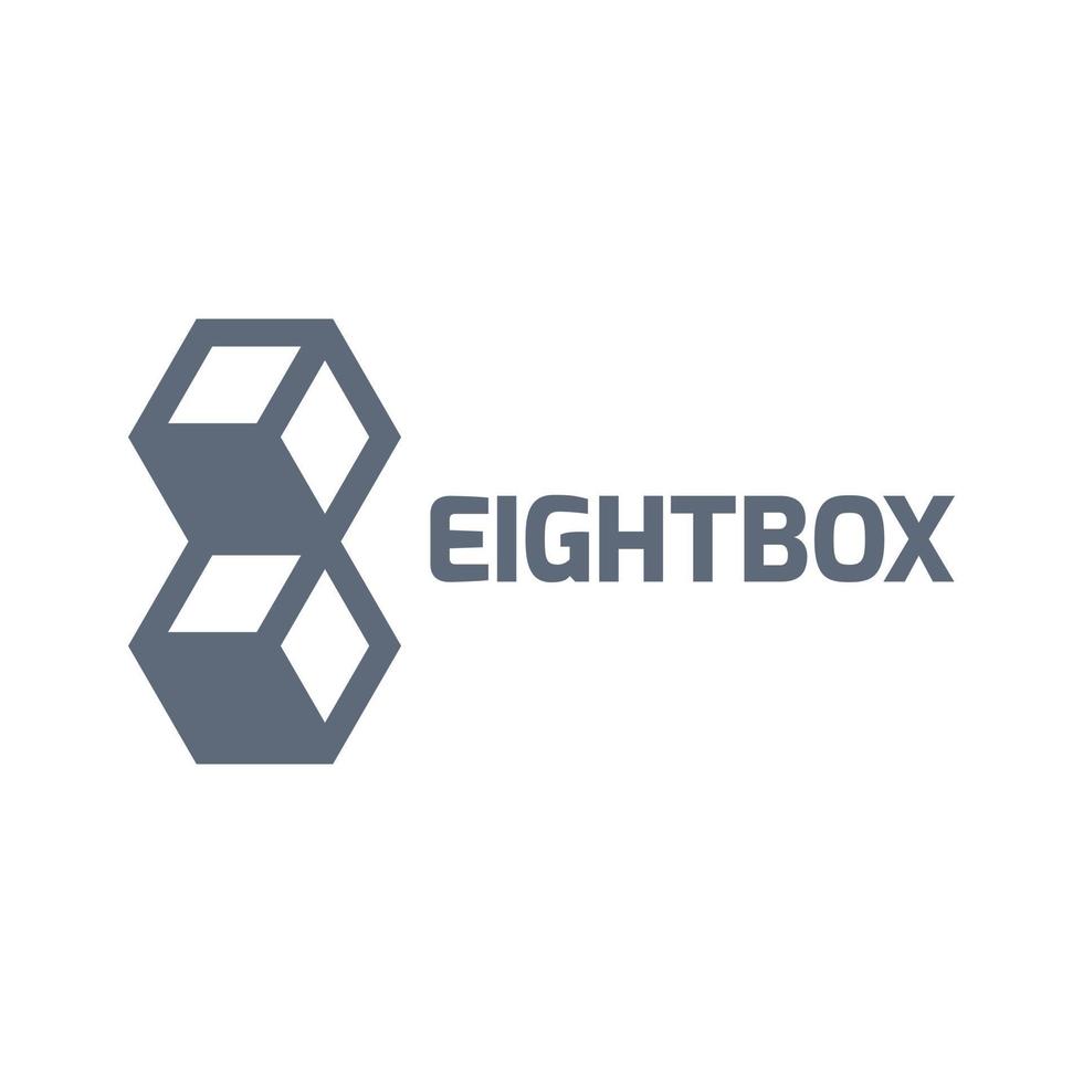 eightbox logo template for your business logo vector