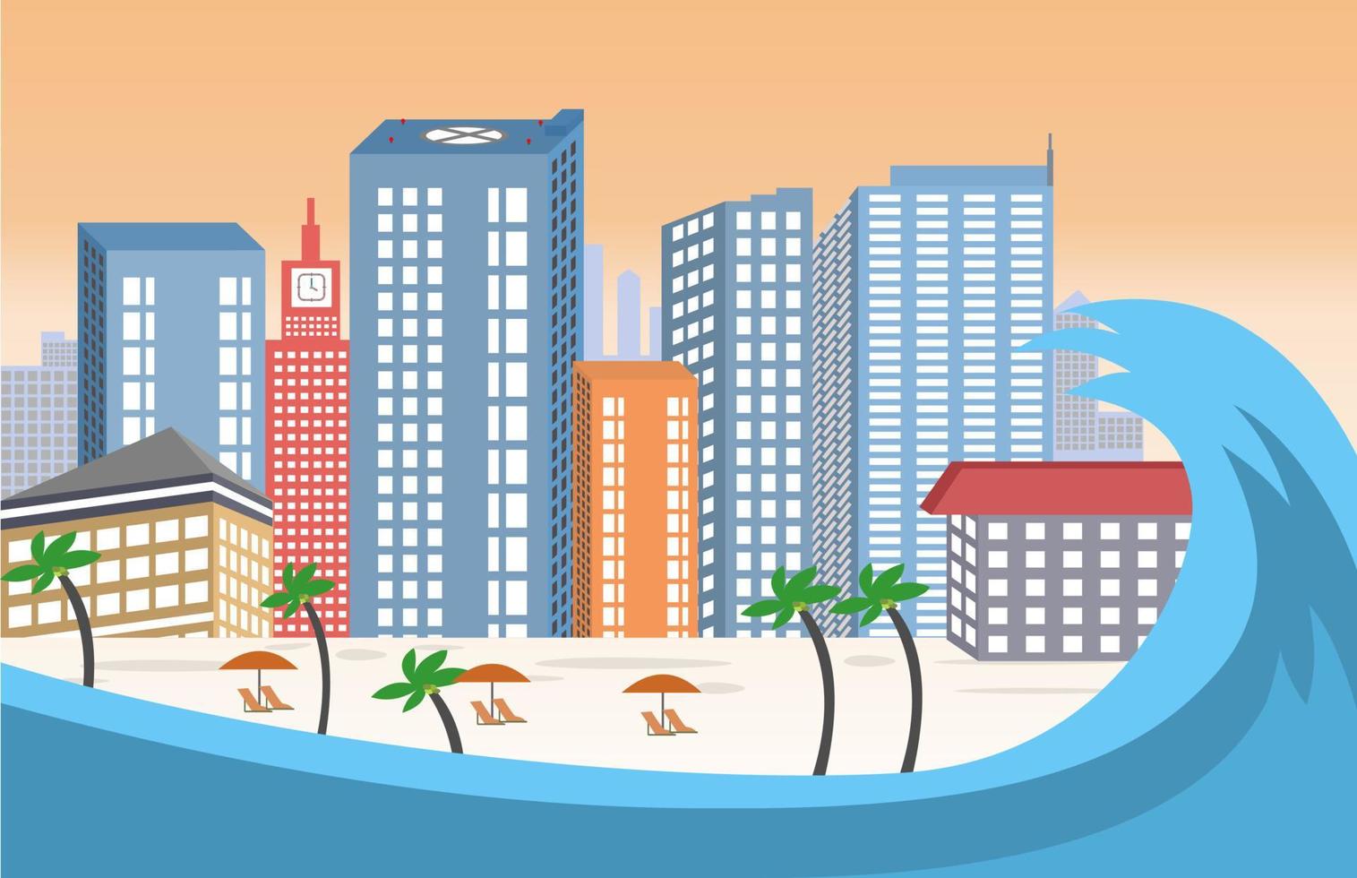 World Tsunami Awareness Day, commemorates geological disasters by learning about disaster oil and gas so as to minimize the impact of losses vector