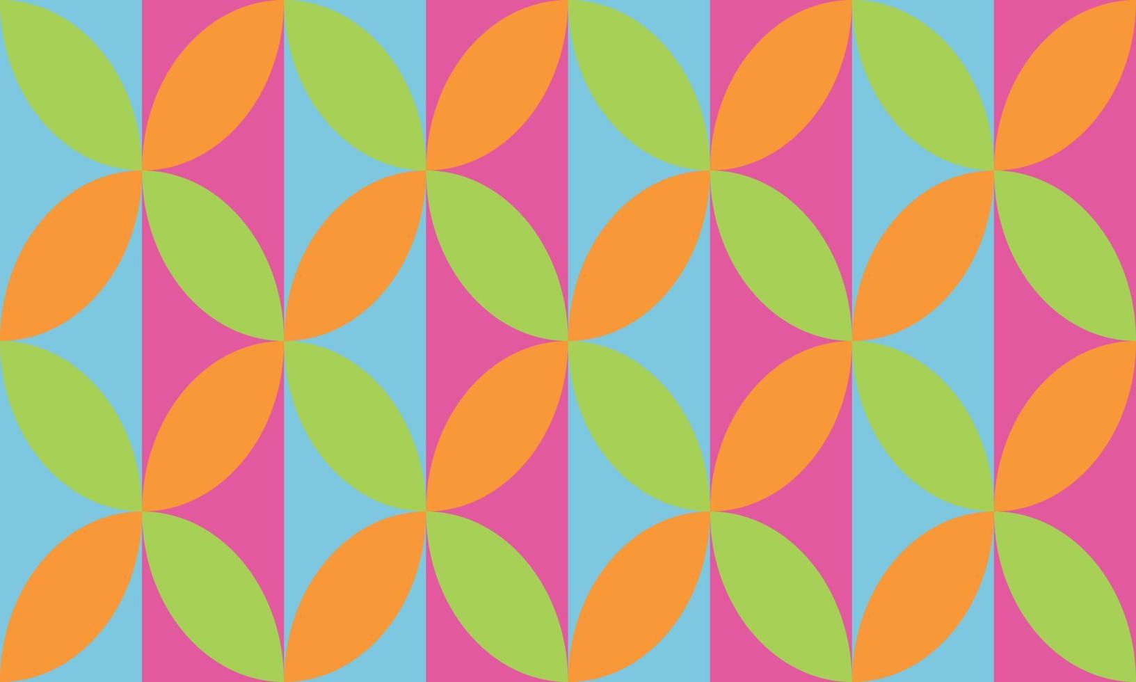 Seamless abstract pattern with colorful flowers. Vector illustration with leaves. Perfect for background and wallpaper.