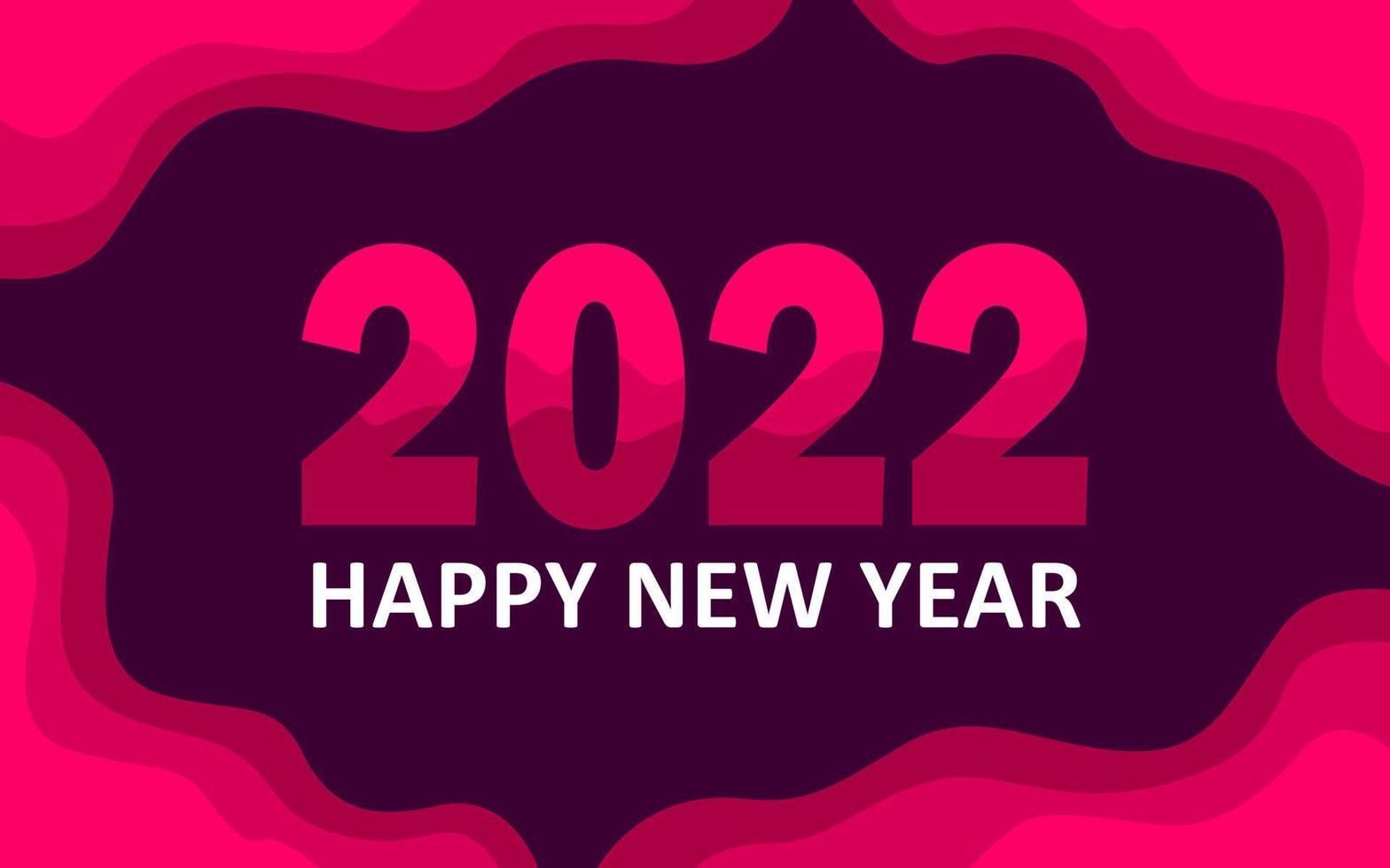 Purple color 2022 new year greeting background design. design for banner. vector