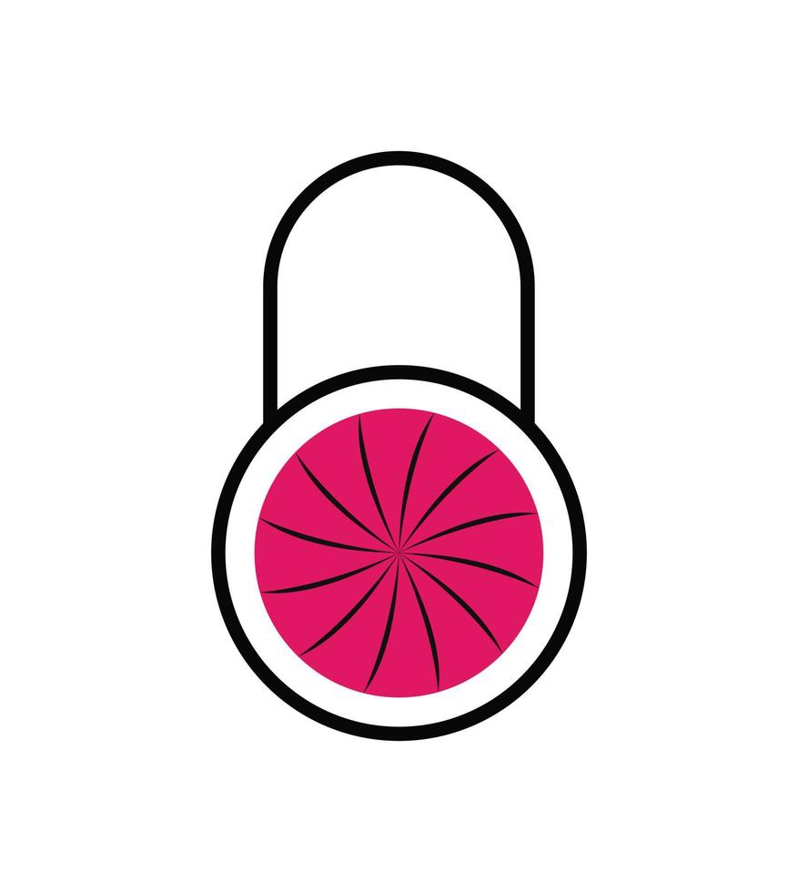 Modern lock icon design template vector