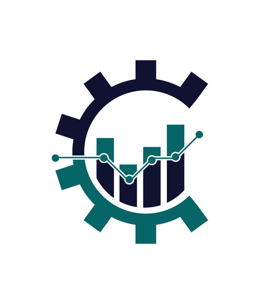 Industrial minimalist logo icon vector