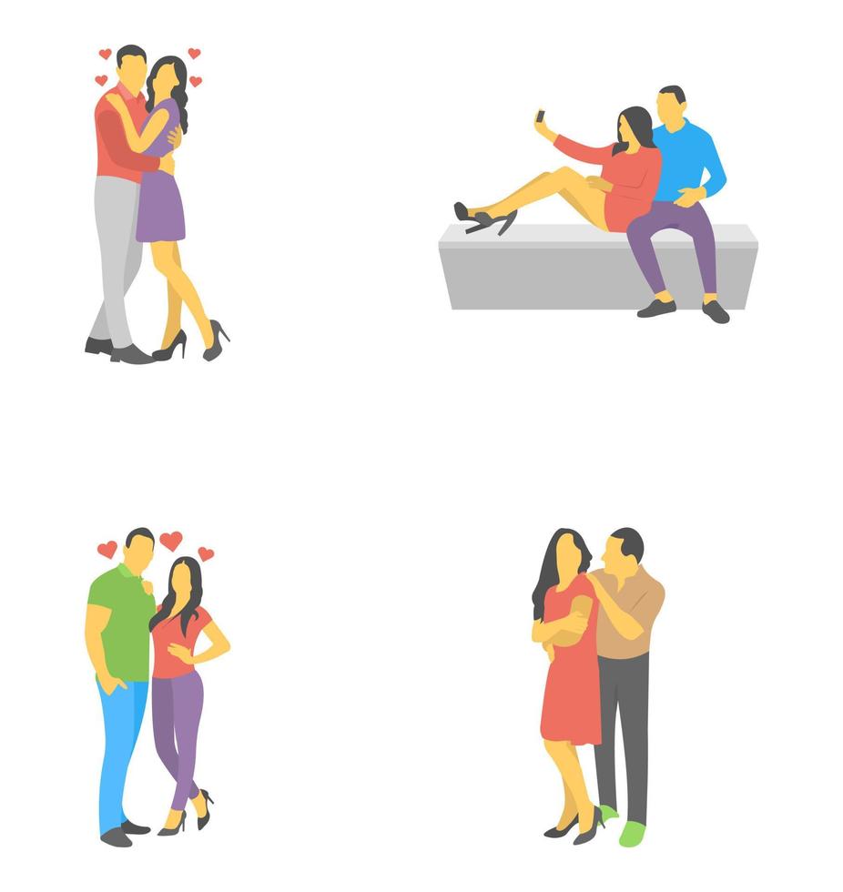 conceptos de parejas lindas vector