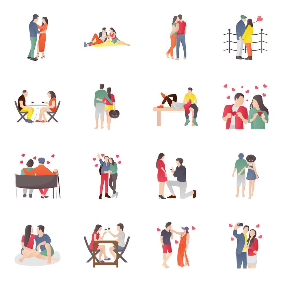Dating Couples Concepts vector