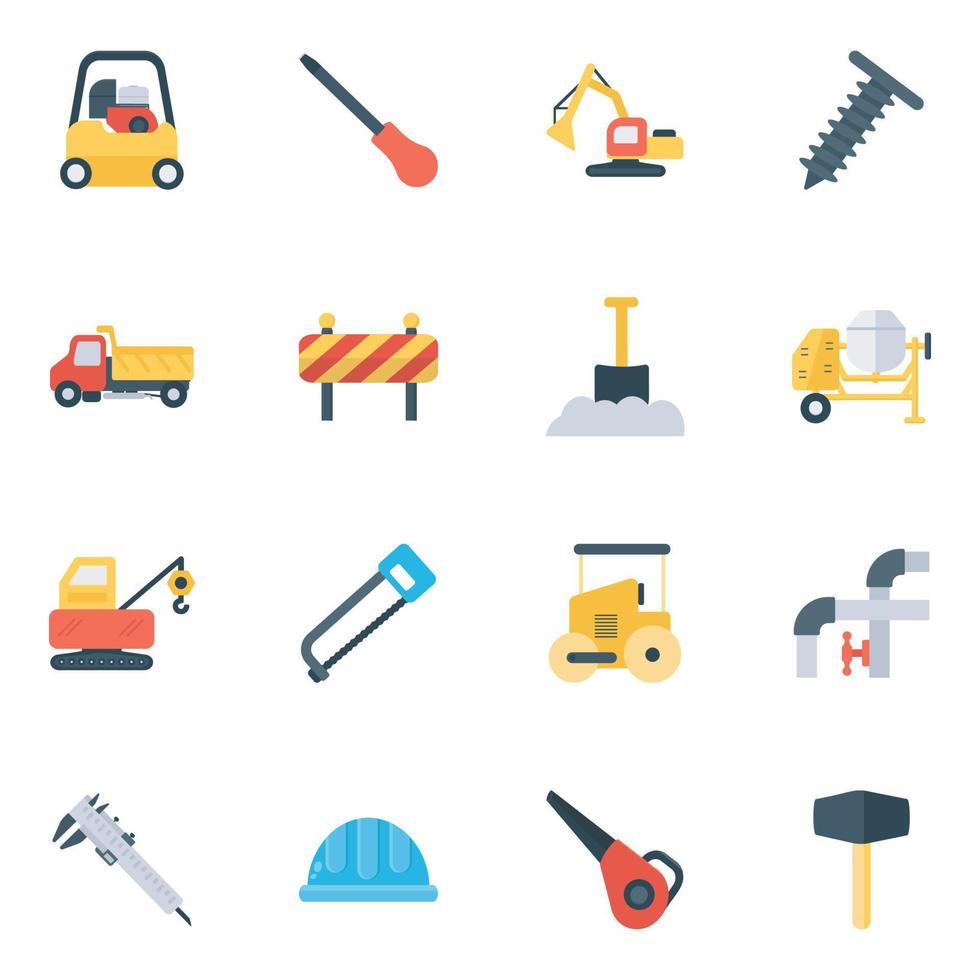 Construction Equipments Concepts vector