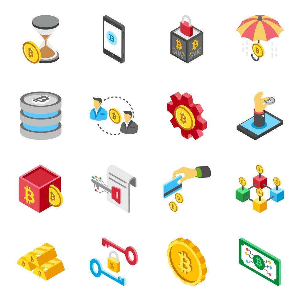 Bitcoin Mining Concepts vector