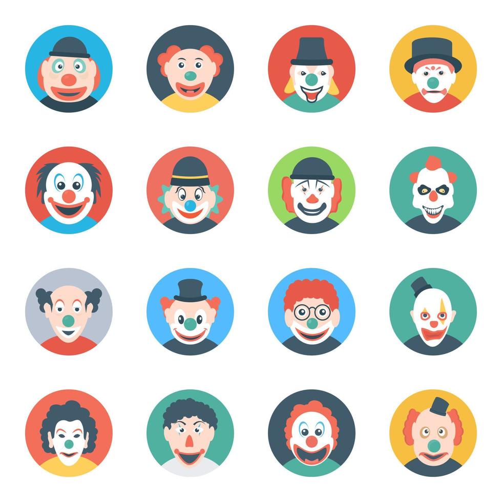 Clown Faces Concepts vector