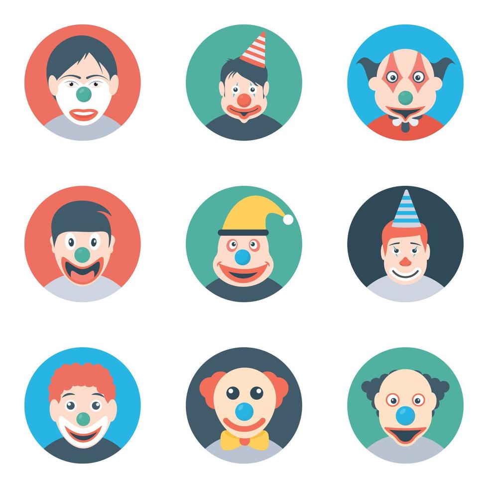 Clown Makeup Concepts vector