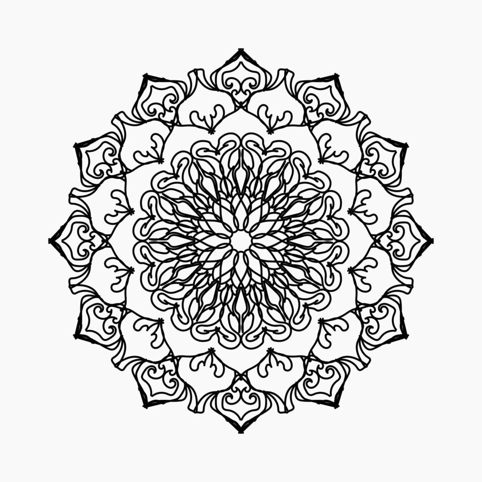 Vector round abstract circle. Mandala style.