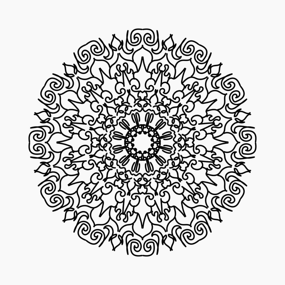 Vector round abstract circle. Mandala style.