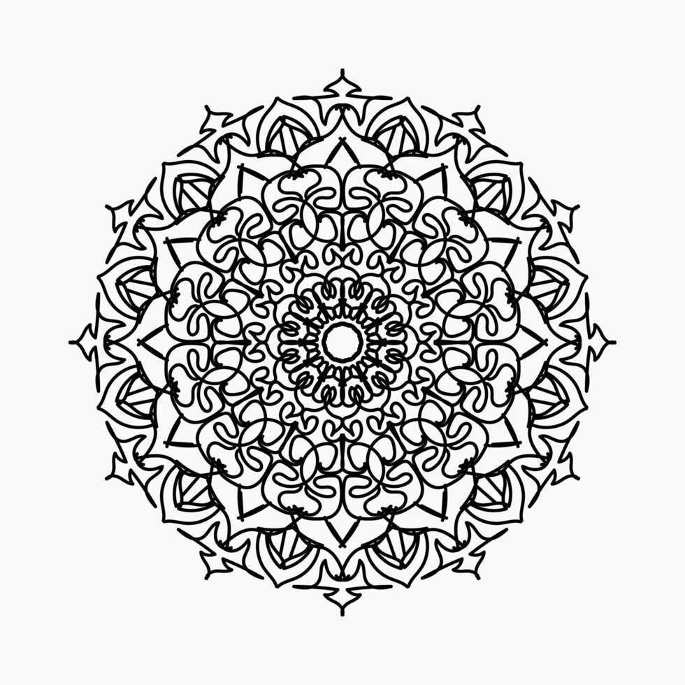 Vector round abstract circle. Mandala style.