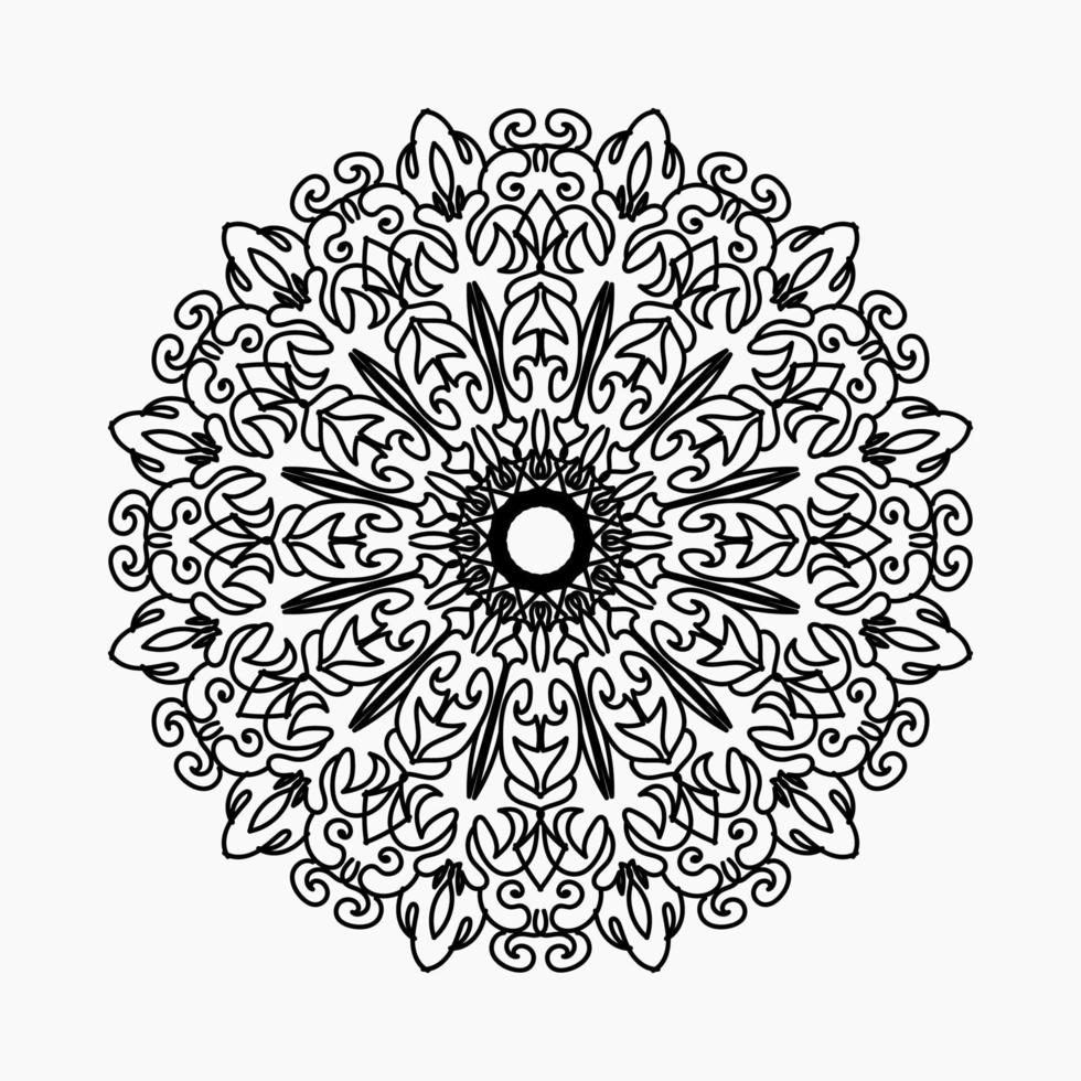 Vector round abstract circle. Mandala style.