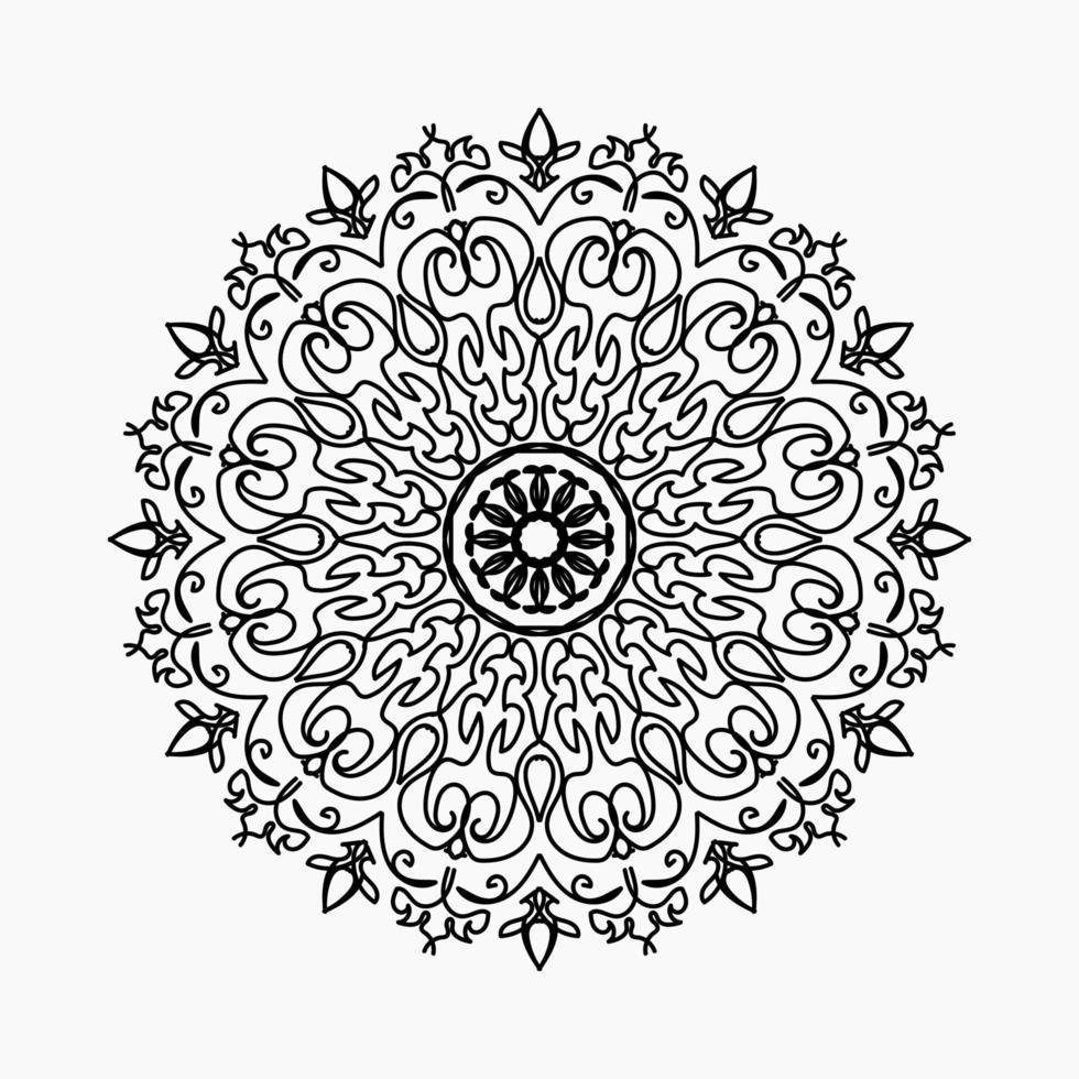 Vector round abstract circle. Mandala style.