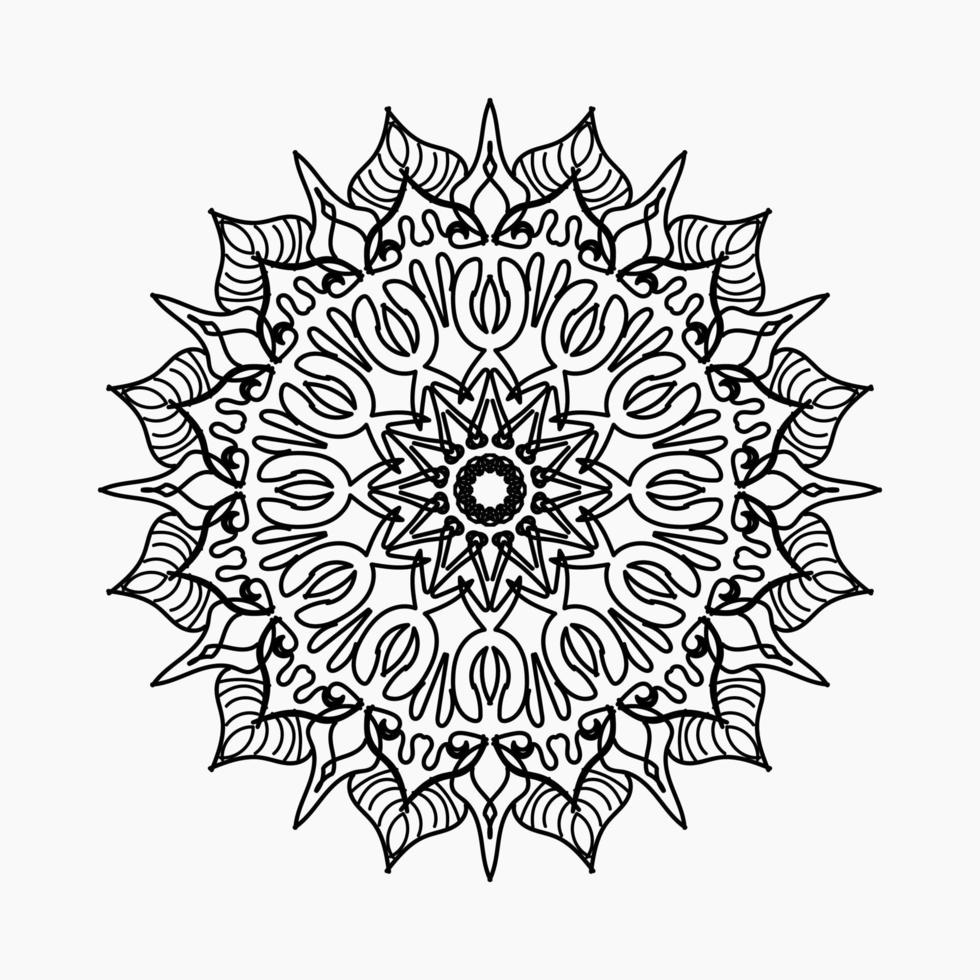 Vector round abstract circle. Mandala style.