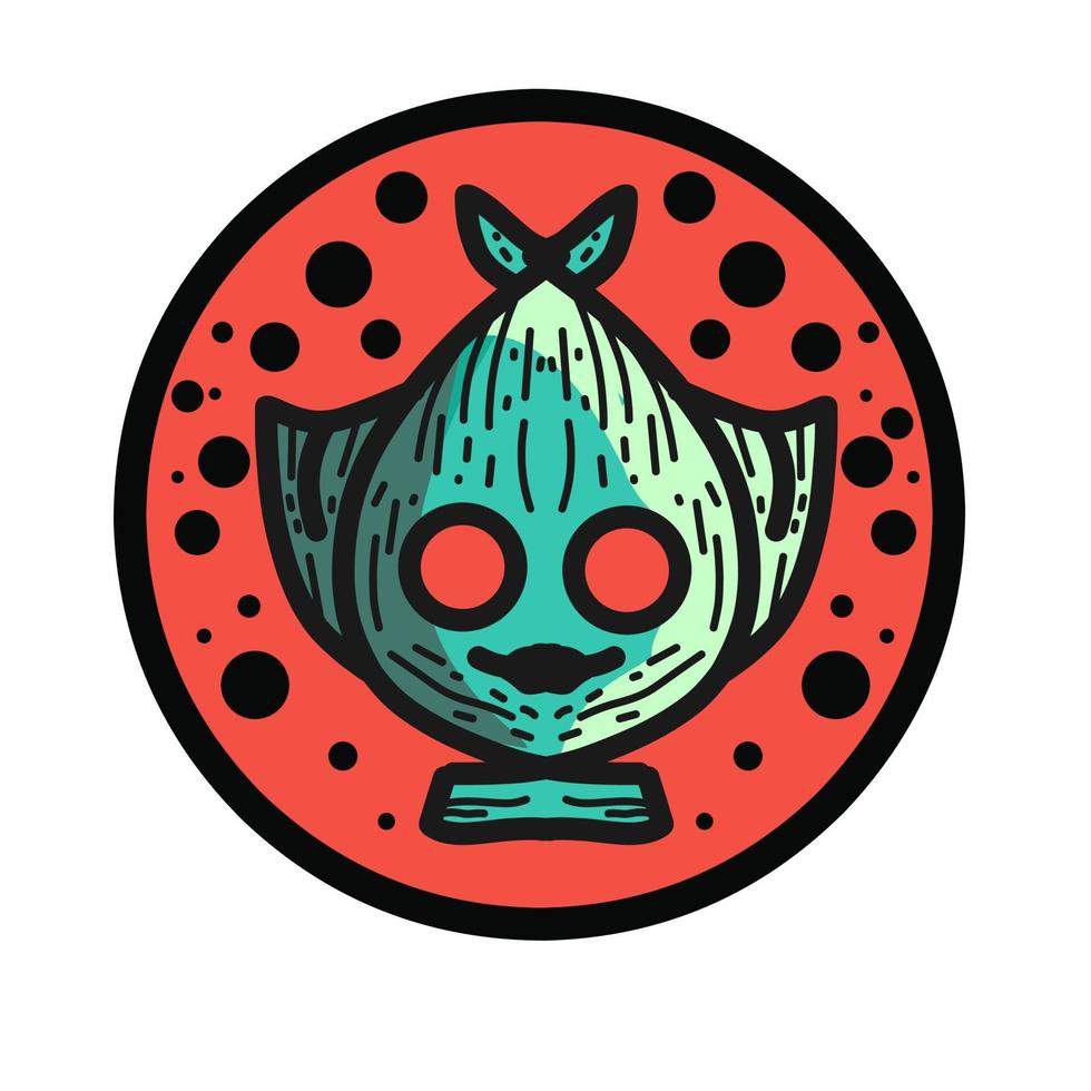 diseño de vector de mascota alienígena bueno para ropa de moda, marca, camiseta, etc.