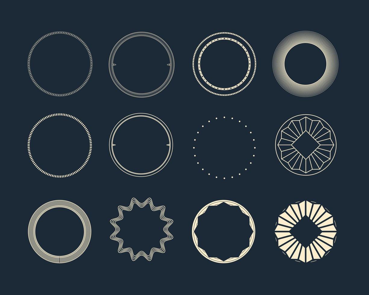 different sunburst elements for decoration. signs and symbols of sunburst. vector