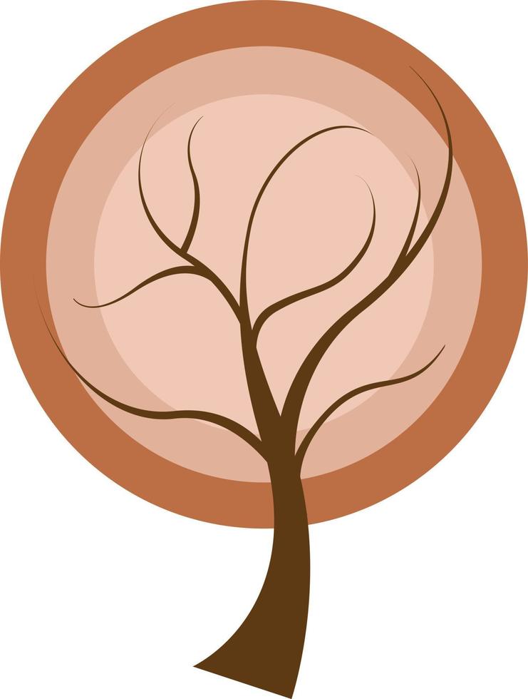 Dry Brown Creative Tree Without Leaves vector