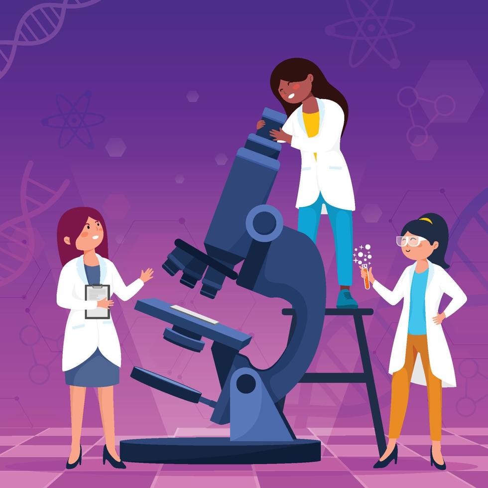 International Day of Women and Girls in Science vector