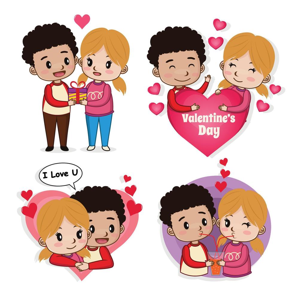 Valentine's Day Couple Character vector