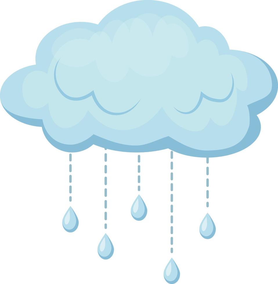 Drops fall from the clouds vector