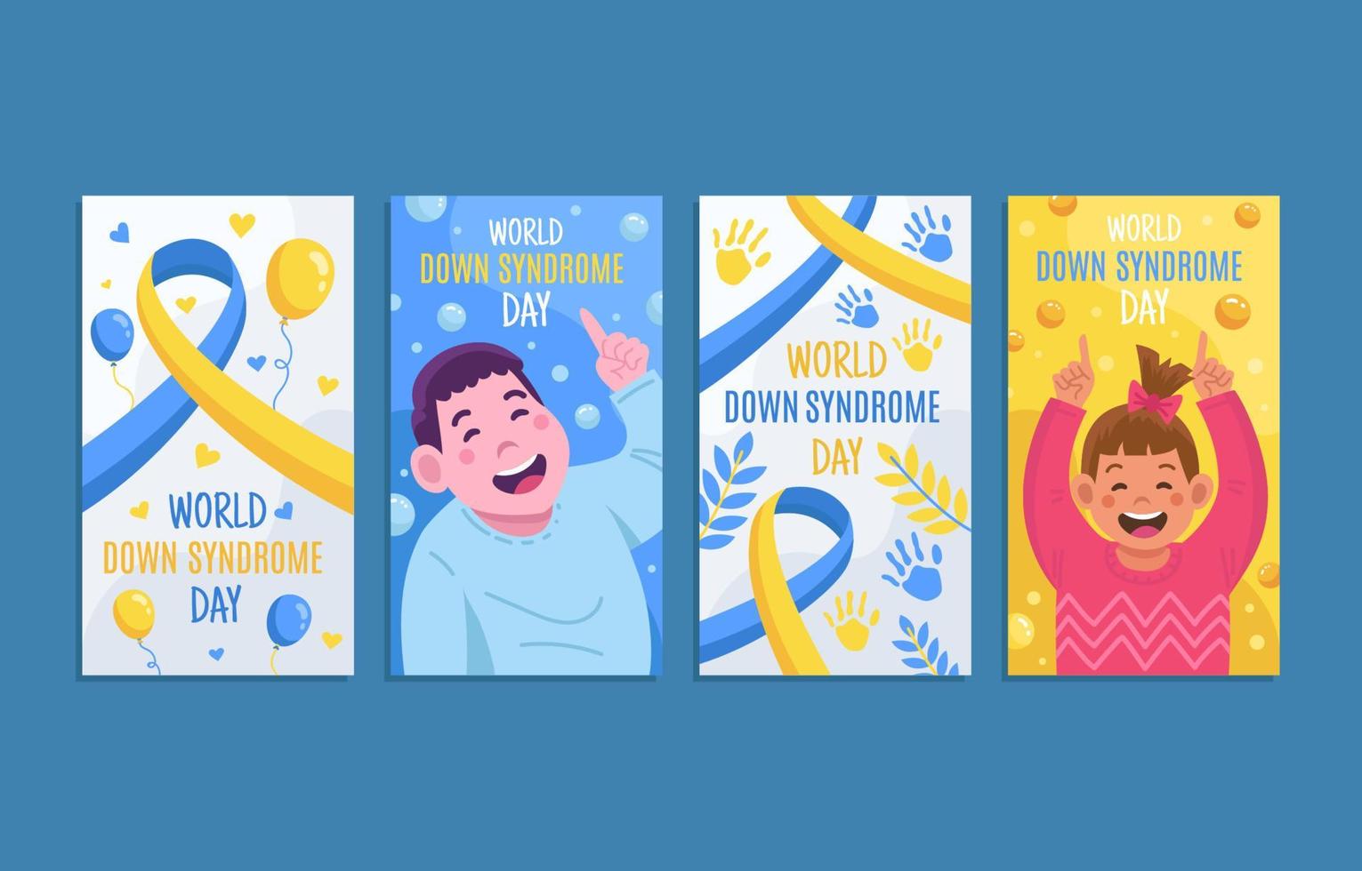 World Down Syndrome Day Social Media Story Post vector